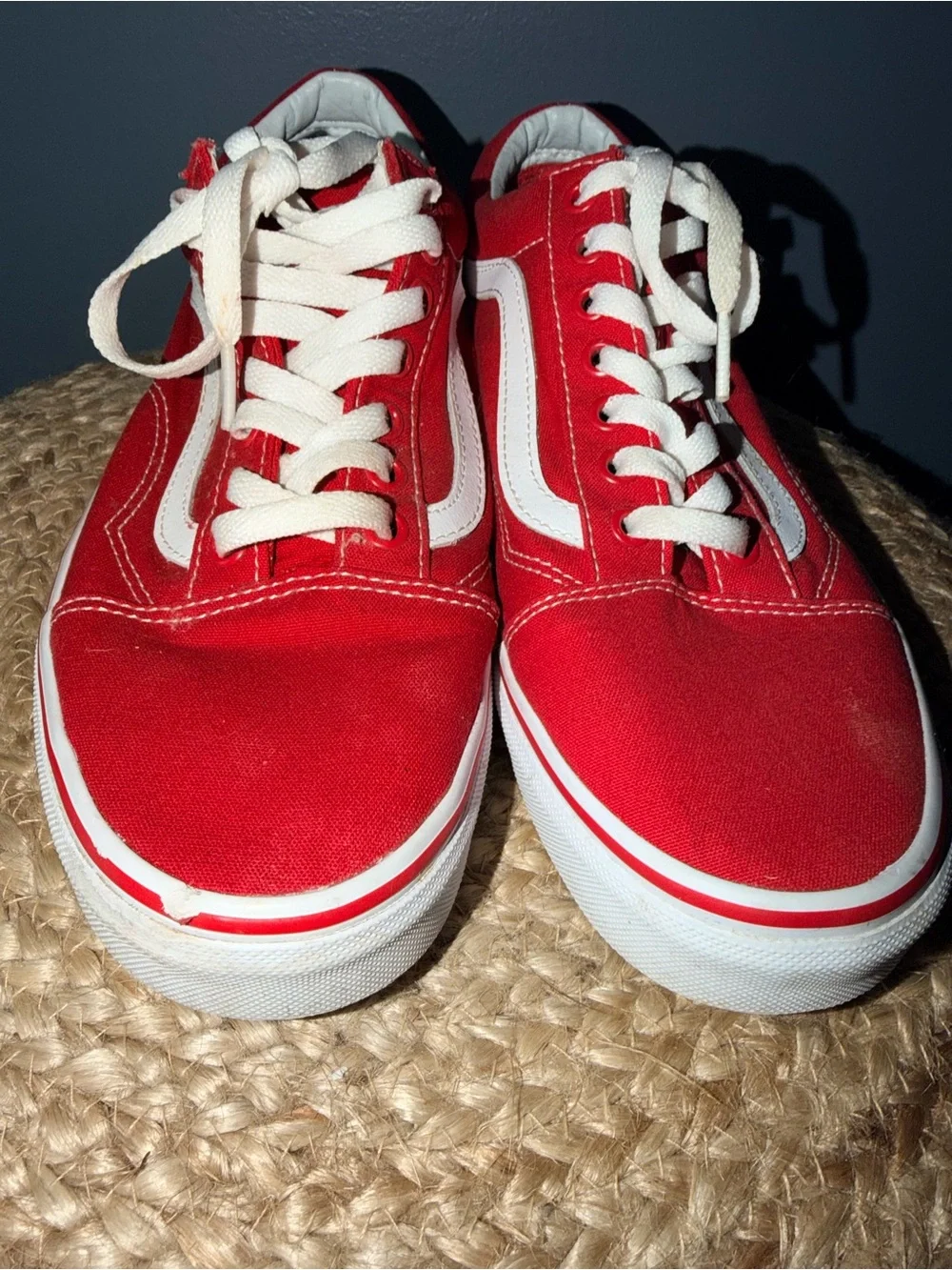 Vans red sneakers